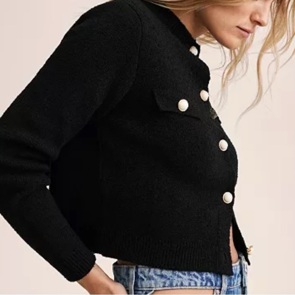 🆕 MANGO Women's Knitted Cardigan with Jewel . - Picture 2 of 10